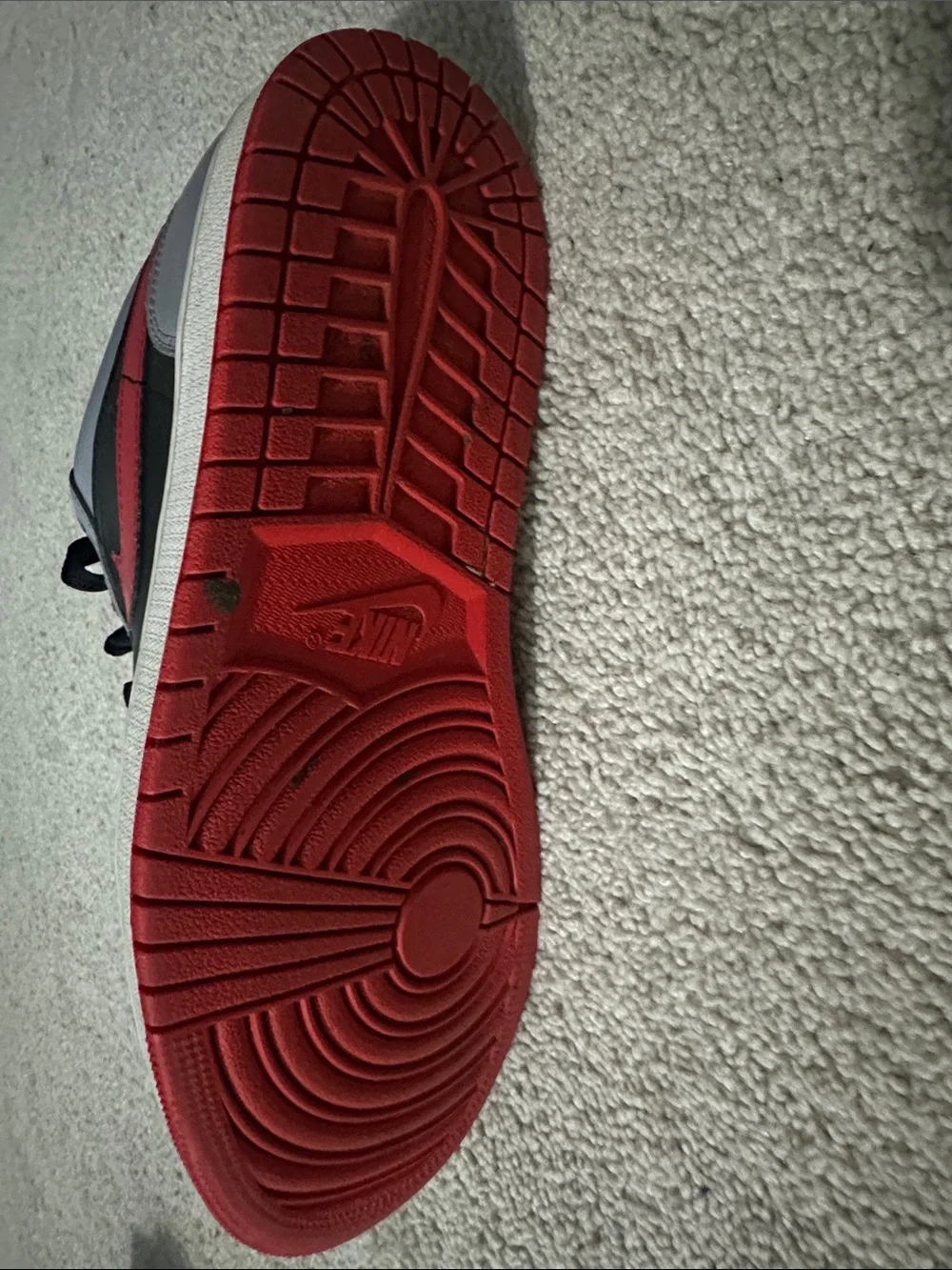 Jordan Low-Top Sneakers in Black, Gray and Red
